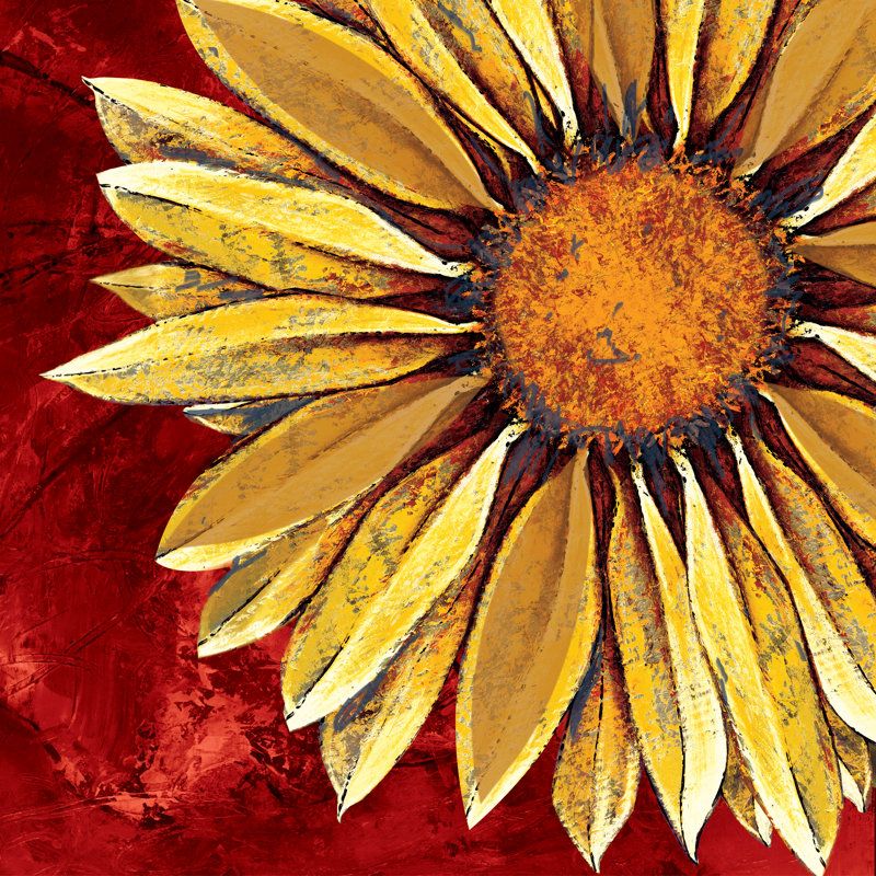Sunflower Yellow - Wrapped Canvas Painting, 91cm H x 91cm W x 3.8cm D