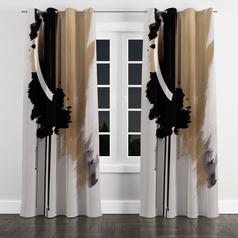 Austynn - Modern Grommet Curtain - Velvet Room Darkening - 1 panel, 52" W x 120" L, Silver Grommets