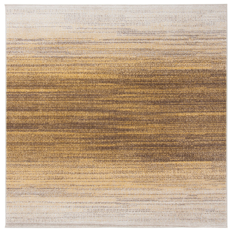 Moder Performance Abstract Rug, Square 6'