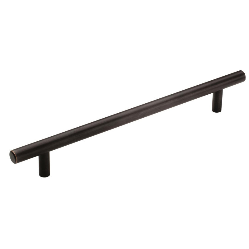 Poignée barre 7-9 / 16 po (192 mm) d'armoire bronze huilé d'un centre à l'autre, Bronze frotté à l'huile, 7 9/16", 1