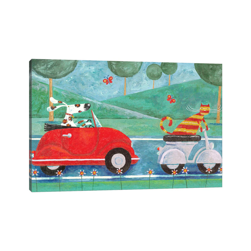 On The Road With Duke & Sweetpea by Peter Adderley - Wrapped Canvas Gallery-Wrapped Canvas Giclée