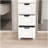 White freestanding storage cabinet with 4 drawers, suitable for bathroom, living room, kitchen