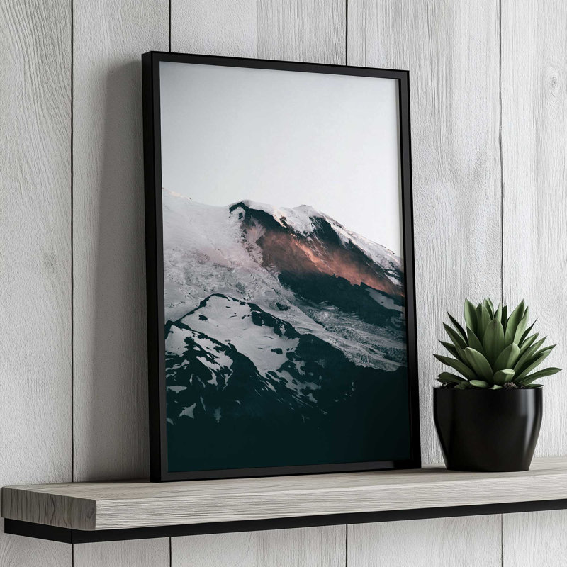 «Mount Rainier III» par Hannah Kemp, reproduction d'art, H 18 po x l 12 po, Brun