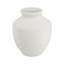 Vase rond en terre cuite au fini blanc naturel