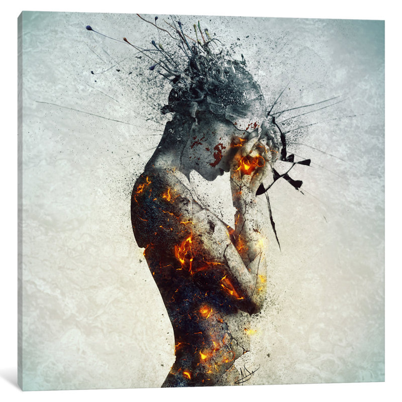 « Deliberation », reproduction d'impression sur toile, 37" H x 37" L x 1,5" D