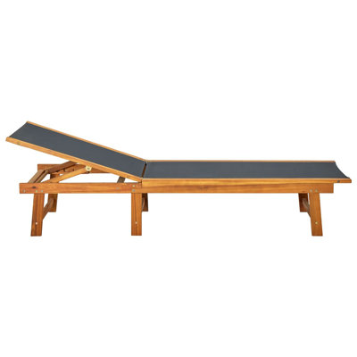 Chaise longue simple en acacia 80 po