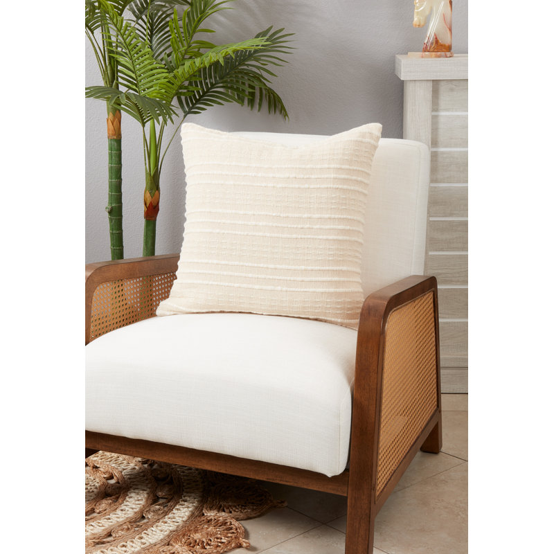 Percy Collection Striped Cotton Blend Pillow Cover