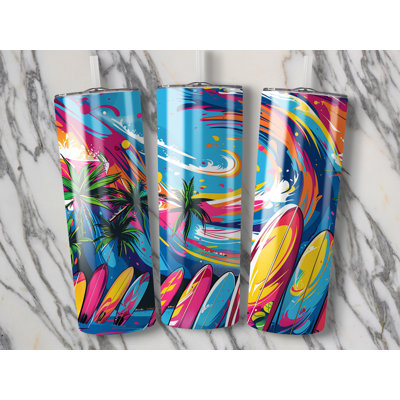Choose Handmade Tumblers 591 mL Vacuum Insulated Stainless Steel (18/8) Travel Tumbler with Straw