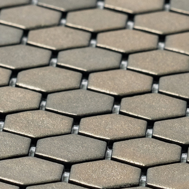 Eterna Hex 1" x 1" Glass Mosaic Floor and Wall Tile