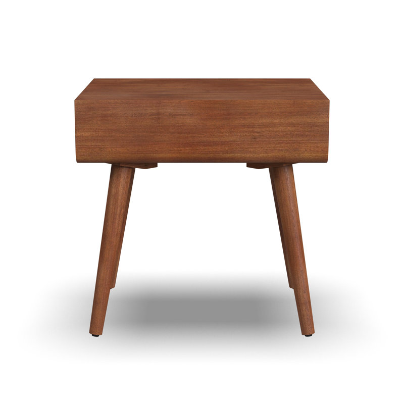 Ludwig Solid Wood End Table with Storage