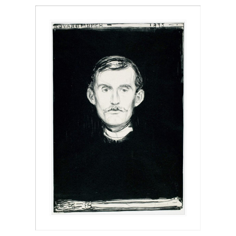Self-Portrait by Edvard Munch -Framed Giclee Print, 41.5" H x 31.04" W