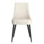 Chaise de salle à manger Josh, en tissu, ensemble de 2, beige et noir