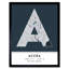 Accra City Map Accra Ghana City Map Navy - Single Picture Frame Typography