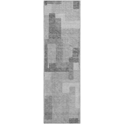 Premium Machine Washable Tweedy Silver Rug