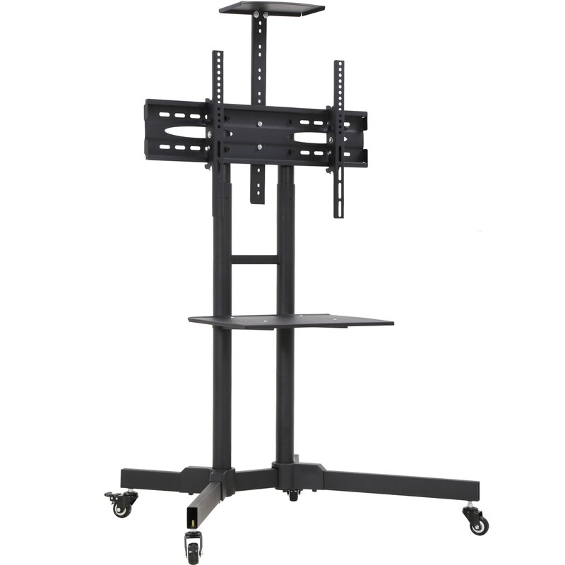 FDW Black Tilt Floor Stand Mount, Holds up to 56 lbs | Wayfair