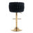 Swivel Adjustable Height Velvet Bar Stool-1220418878-1220418869