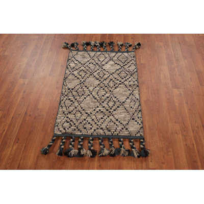 Wool Moroccan Oriental Accent Rug 2x3