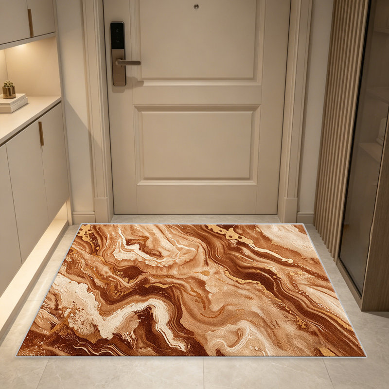 Caramel Gold carpet-easy to clean, machine-washable, soft and comfortable; suitable for door mats, kitchens, living rooms, bedrooms, corridors, and laundry areas. Easy to clean, durable carpet for home decoration.