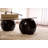 Modern Coffee Table with 100% Tempered Glass Top, 47.2 x 11.8 x 29.5 inches | Durable Polyurethane Casting Legs, Black & Bronze Finish | Stylish Design for Living Room & Contemporary Spaces, Easy to Clean