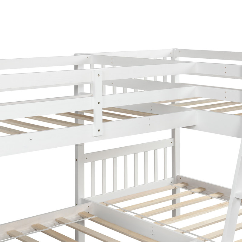Lit superposé simple en L Abigel par Latitude Run®, Blanc