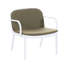 s Chat d'extérieur 3 pièces - cadre blanc, coussins, 2 fauteuils club et 1, revêtement respirant, poids léger, espace pour le polypropylène confortable
