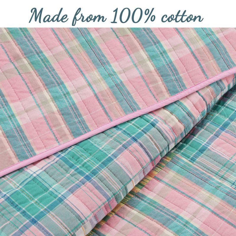 Cotton Patchwork Quilt, Queen Quilt + 2 Shams Quilt + 1 Sham