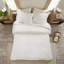 Ensemble de housse de couette en chenille de coton capitonné 3 pièces double / grand, style bord de mer avec certification OEKO-TEX pour le confort et la sécurité-119071152
