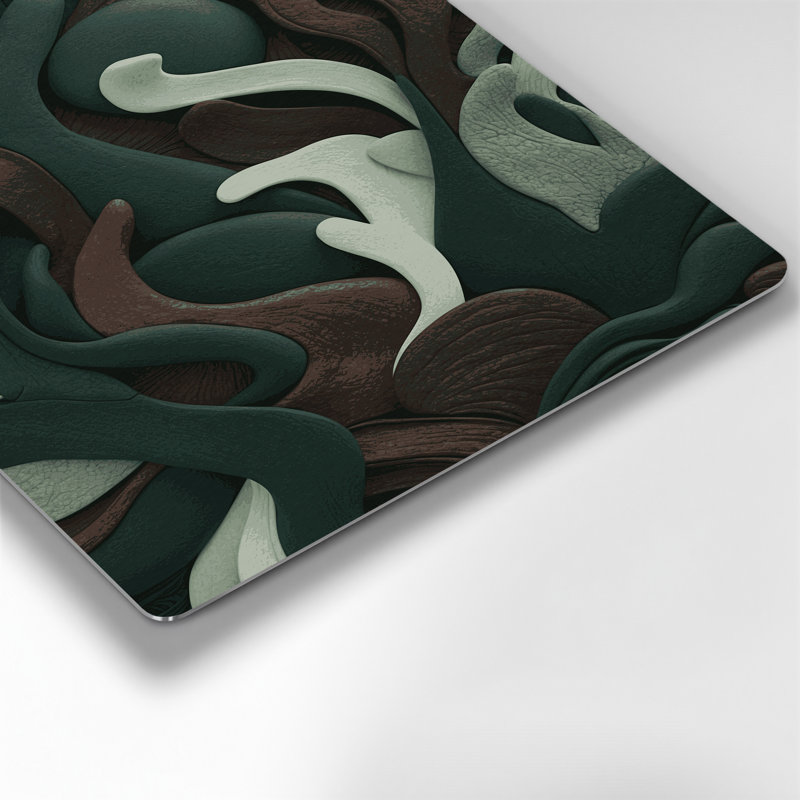 «Biomorphic Abstraction 35», art mural en métal vert