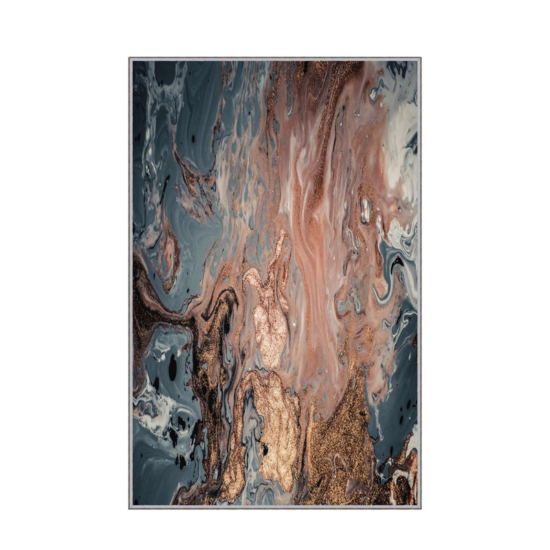 Non-Slip Hall Carpet, 3.3 x 9.8 ft, 100% Polyester, 0.4 in Pile Height, Antibacterial & Machine Washable | 3D Digital Print, Durable Woven Design, Perfect for Home & Office, Easy Care & Maintenance