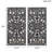 Elegant Wall Panels - 2 Antique Blue Lotus Flower Indoor Decoration Distressed Wood Decor Spot Clean Hanging