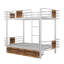 Un lit mezzanine en métal avec configuration simple TG sur simple TG-758527796