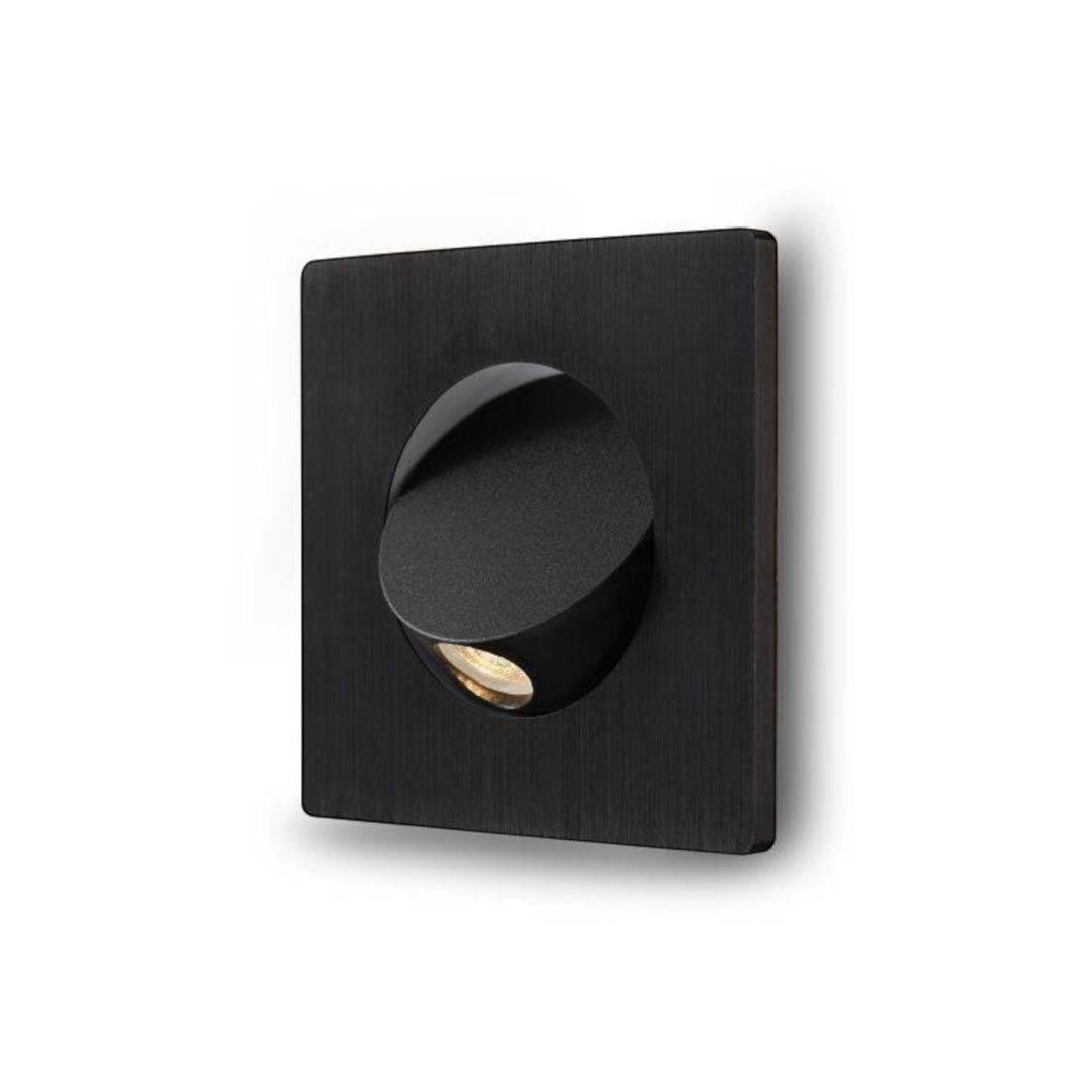 UltraBeam 3 Watt Square Recessed LED Reading Light For Wall or Headboard - Built in Tilt Switch