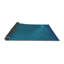 Laine tissée à la machine abstraite et Tapis décoratif polyester bleu-995405978