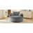 360° Swivel Sofa Chair Accent Barrel Chair 57.5"  Swivel Round Chair with Dual-layer Cushion Design and 3 Removable Pillows for Living Room, Bedroom, Office and Hotel, Grey-2046084414