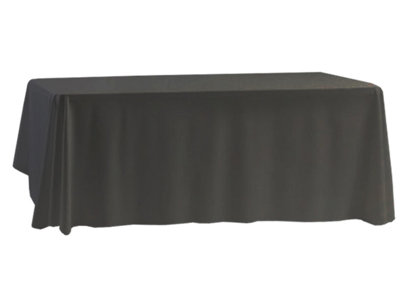 RE-10PCBurgundy Polyester Tablecloth, 171.5cm W x 352.8cm L, Black