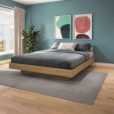 Chambre Zen Kappa - Lit plateforme seulement - Assemblage facile, aucun sommier requis