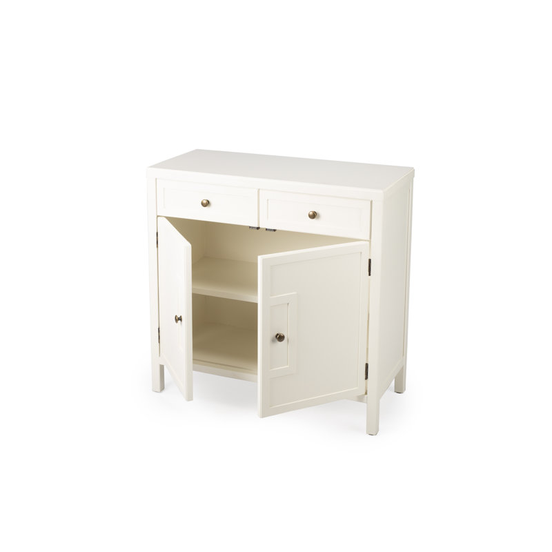 Imperial Console 2 Drawer Accent Cabinet, White