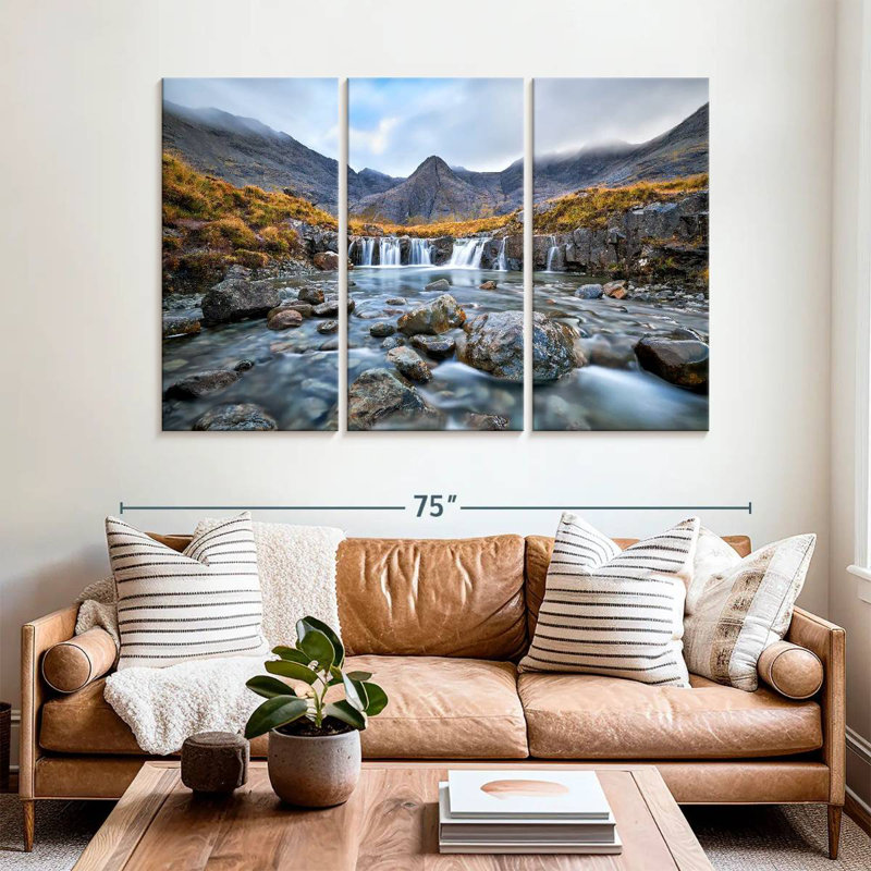 Alvord Fairy Pools Waterfall, 42" H x 65" W