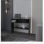 Console noire avec rangement ouvert-1362854107