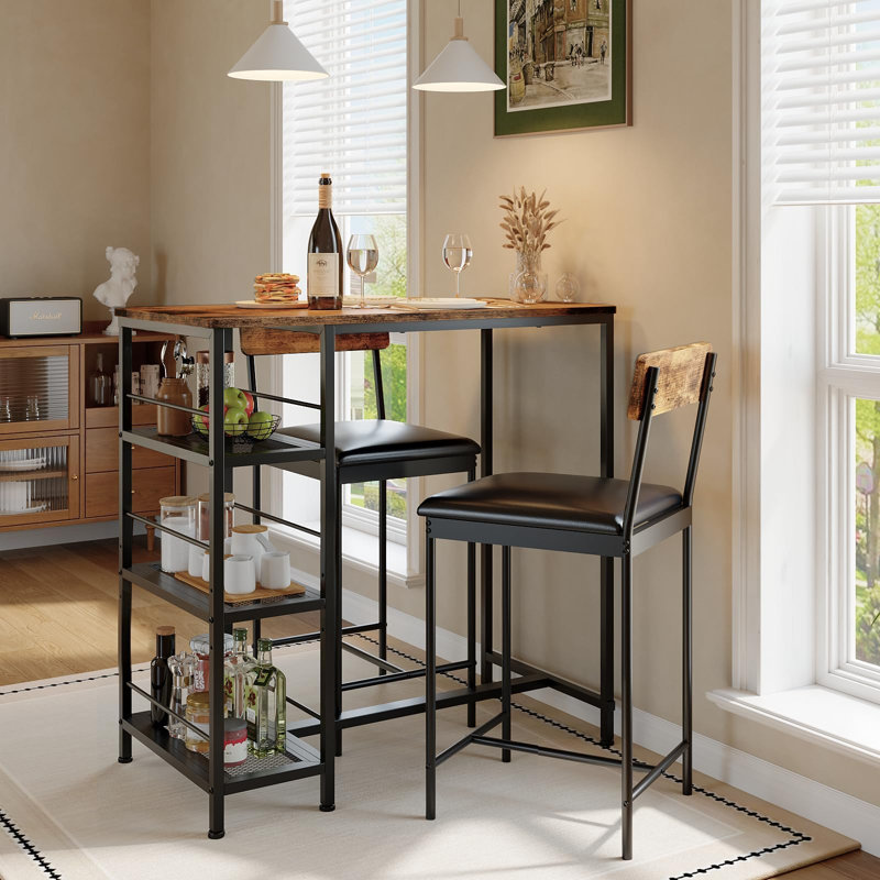 Dining Set, Brown, Brown, Brown / Black