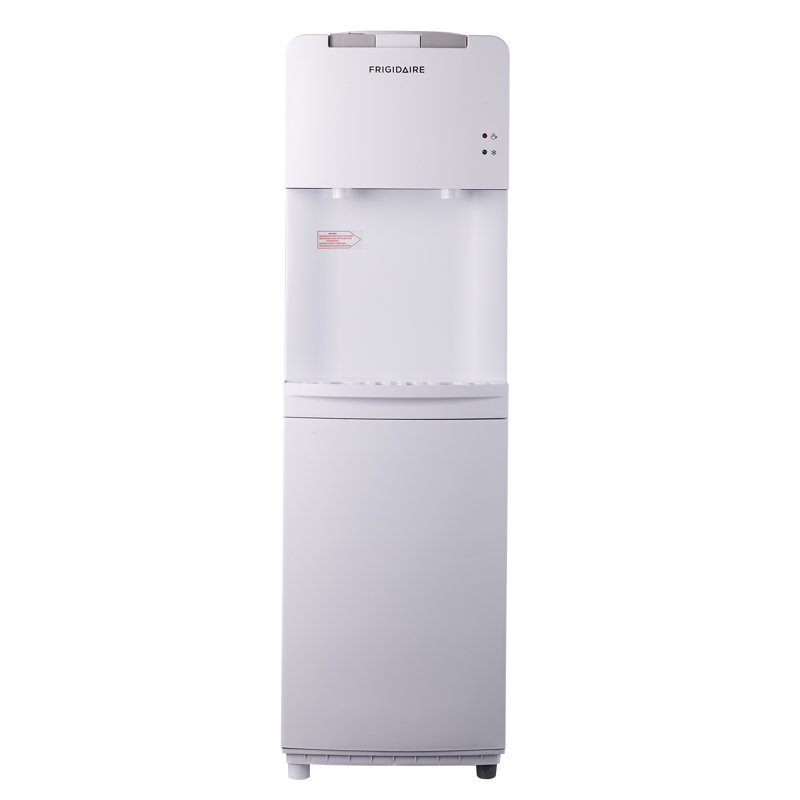 Frigidaire Hot & Cold Water Cooler Dispenser, Top Load Water Cooler for 3 and 5 Gallon Bottles, White, White