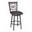 Akintunde Swivel Counter or Bar Height Armless Bar Stool in Auburn Bay with Brown Pu Upholstery-2044030164