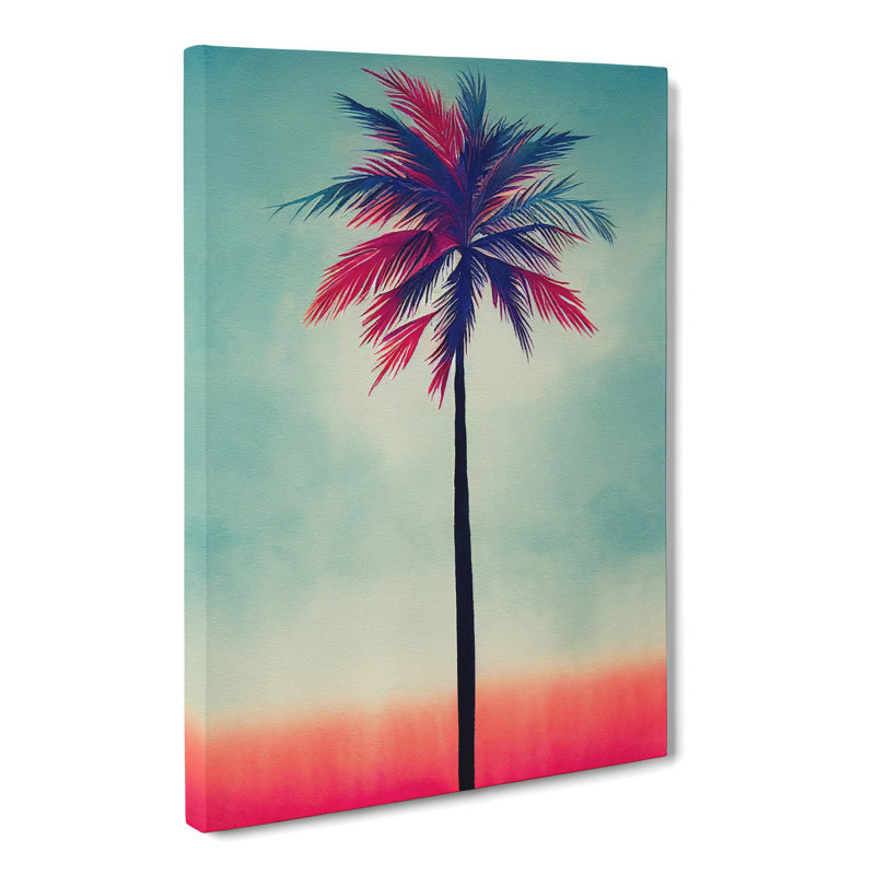 Watercolour Palm Tree Vol.5 - Wrapped Canvas, 50cm H x 35cm W x 3cm D