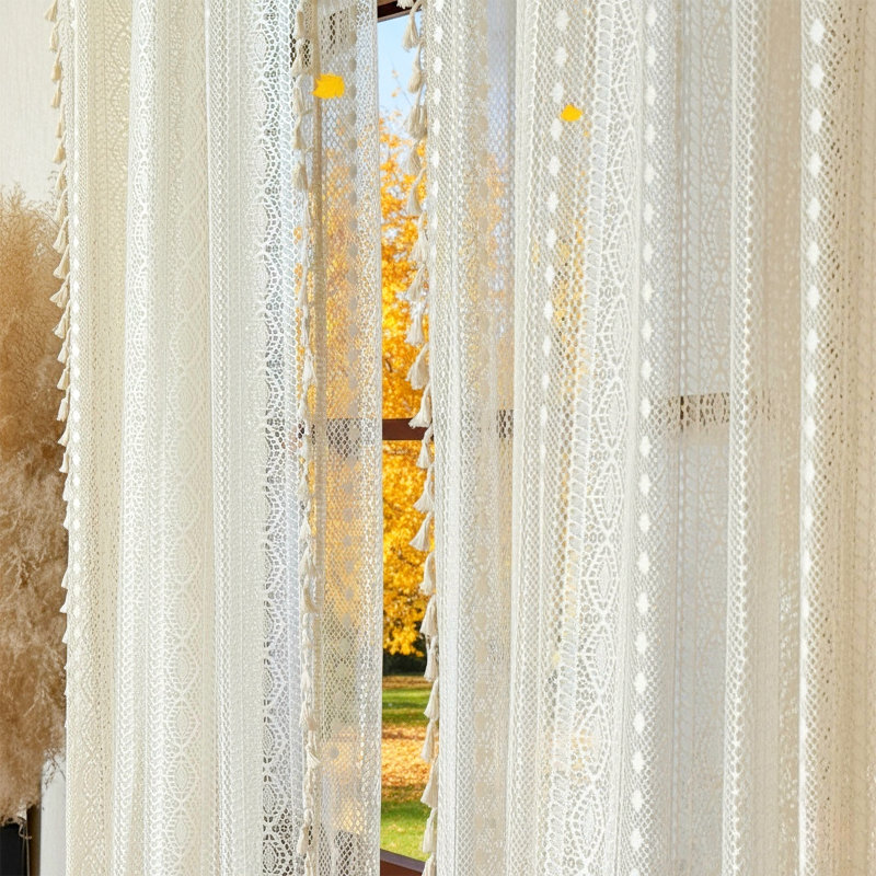 Sheer Curtain Pair, 96 cm Width x 213 cm Drop