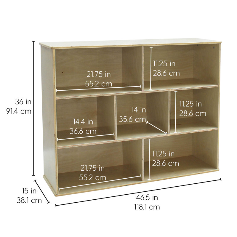 Birch Furniture 7-Compartment Shelving Unit