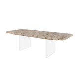 86" to 106" Tranquility Burl and Acrylic Dining Table