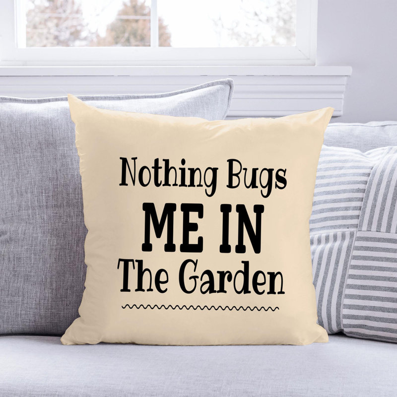 Amour de jardin - Citation amusante 770 - Coussin décoratif inclus, H 20 po x l 20 po