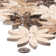 Fresh 12" x 10" Glass/Stone/Aluminum Flower Pattern Mosaic Wall Tile