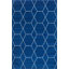 Tapis bleu marine à motif géométrique Debrodie-1357899163