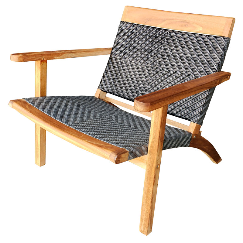 Chaise de terrasse et de salle à manger en bois teck, gris Cabrillo